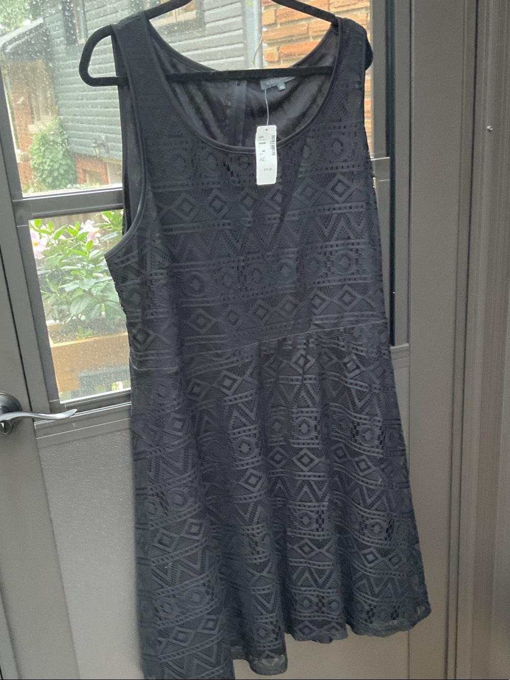 Addition Elle Black Sleeveless Lace Midi Dress